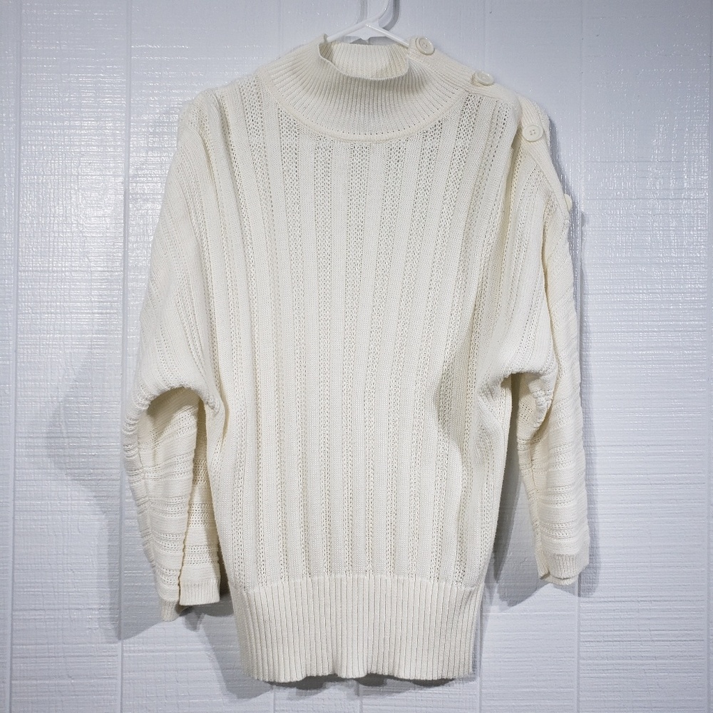RXB Mock Neck Oversized Button Detail Sweater F5 - Picture 1 of 4